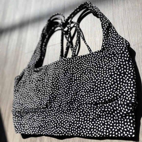 BuffBunny Revolution Sports Bra Onyx Black Bossy Print Medium - Picture 5 of 12